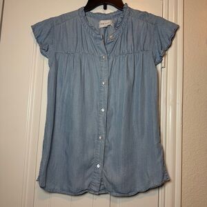 Dear John Stephany Short Sleeve Button-Down Shirt, Small